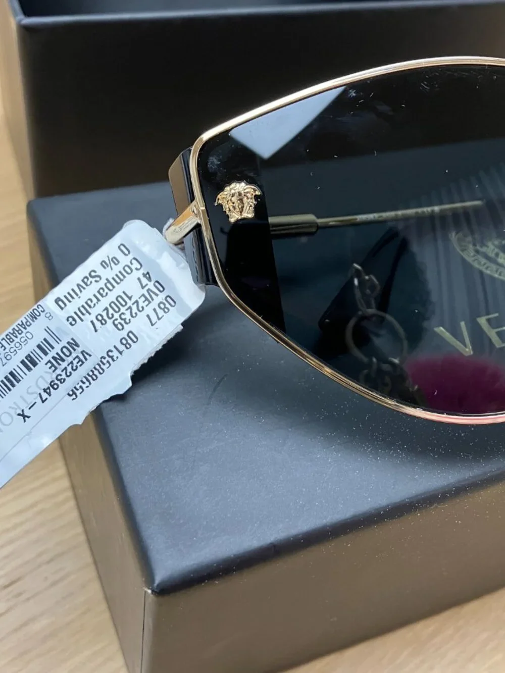 Versace Cat-Eye Wrap Futuristic Sunglasses